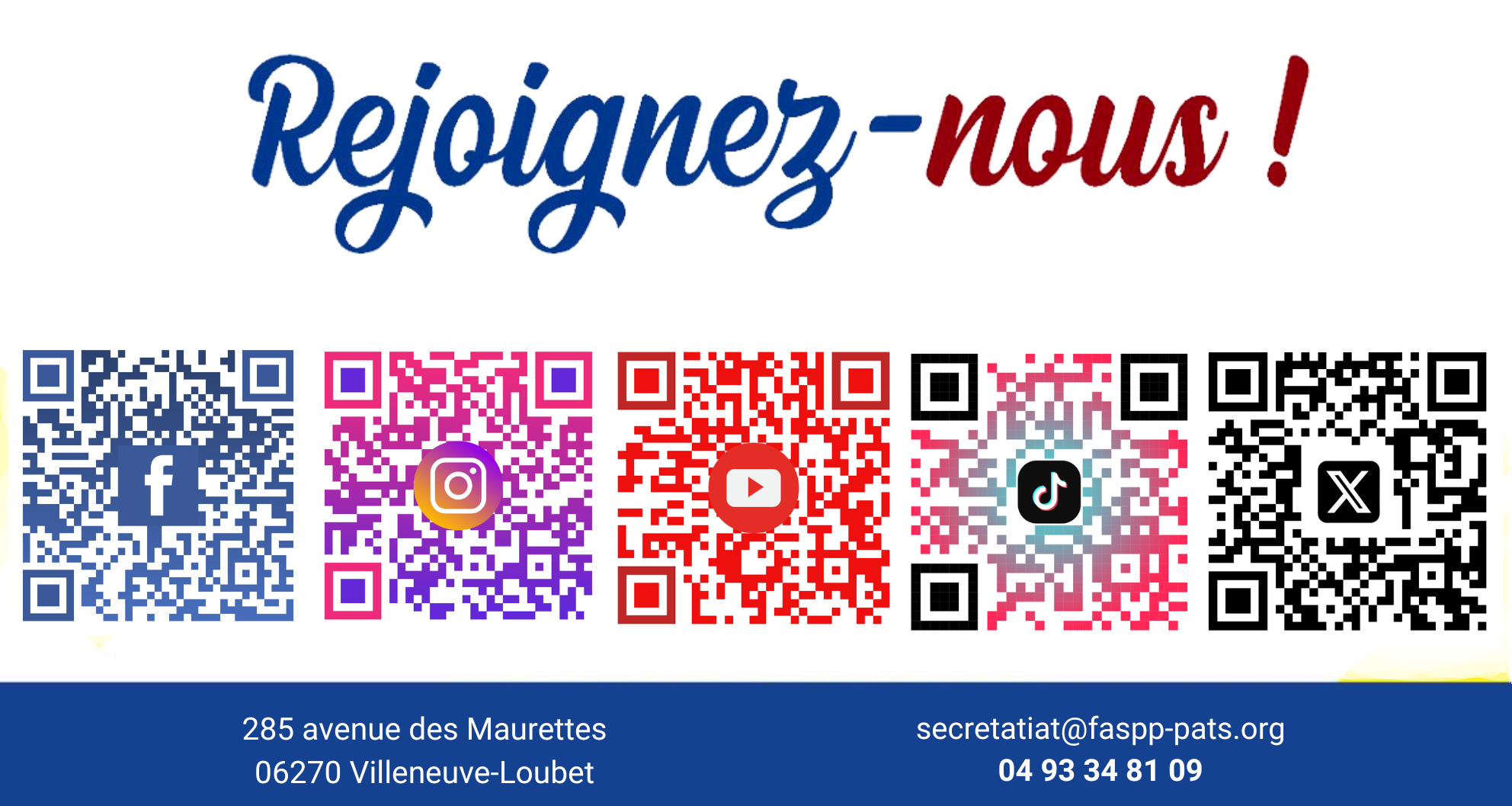 logos des réseaux sociaux où trouver le SA 06
